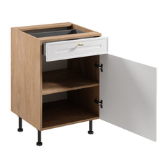 Unterschrank D60S1 P/L AX - Sorento - Weiß / Sonoma Eiche