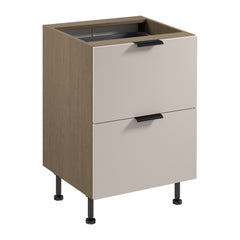 Unterschrank D60S2+1 AX - Sorento Beige - Beige/Eiche