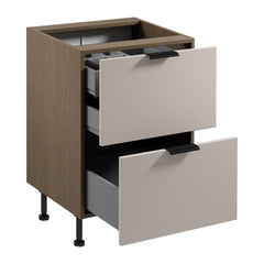Unterschrank D60S2+1 AX - Sorento Beige - Beige/Eiche