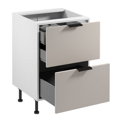 Unterschrank D60S2+1 AX - Sorento Weiß Beige - Ordnung und Stil vereint.