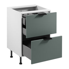 Unterschrank D60S2+1 AX - Sorento Weiß Grün - Ordnung und Stil vereint.