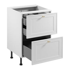 Unterschrank D60S2+1 AX - Sorento Weiß - Einfaches Design, große Wirkung.