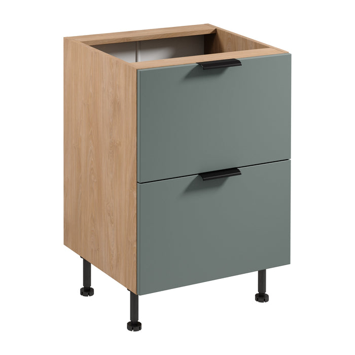 Unterschrank D60S2 AX - Sorento Grün Sonoma Eiche -  Grün / Sonoma Eiche