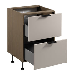 Unterschrank D60S2 AX - Sorento Beige - Beige/Eiche