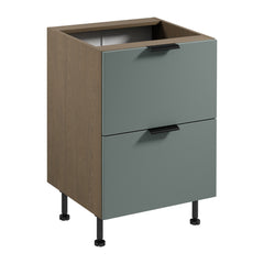 Unterschrank D60S2 AX - Sorento Grün - Grün/Eiche