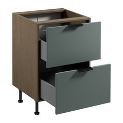 Unterschrank D60S2 AX - Sorento Grün - Grün/Eiche