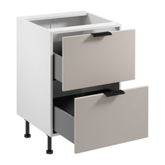Unterschrank D60S2 AX - Sorento Weiß Beige - Praktische Schränke für den Alltag.