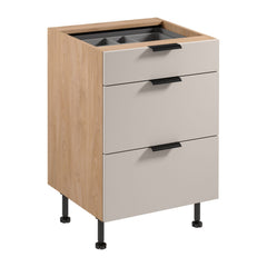 Unterschrank D60S3 AX - Sorento Beige Sonoma Eiche - Beige / Sonoma Eiche