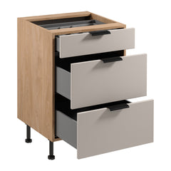 Unterschrank D60S3 AX - Sorento Beige Sonoma Eiche - Beige / Sonoma Eiche