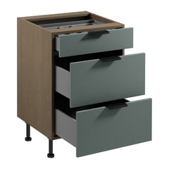Unterschrank D60S3 AX - Sorento Grün - Grün/Sonoma Eiche