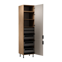 Hochschrank D60T P/L AX - Sorento Beige Sonoma Eiche - Beige/Sonoma Eiche