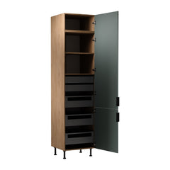 Hochschrank D60T P/L AX - Sorento Grün Sonoma Eiche - Grün/Sonoma Eiche