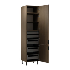 Hochschrank D60T P/L AX - Sorento Dunkle Eiche - Der Hochschrank für maximale Ordnung.
