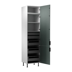 Hochschrank D60T P/L AX - Sorento Weiß Grün - Cleveres Stauraumwunder für kleine Küchen.