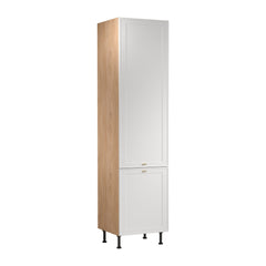 Hochschrank D60T P/L AX - Sorento - Weiß / Sonoma Eiche
