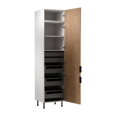 Hochschrank D60T P/L AX - Sorento - Sonoma Eiche / Weiß