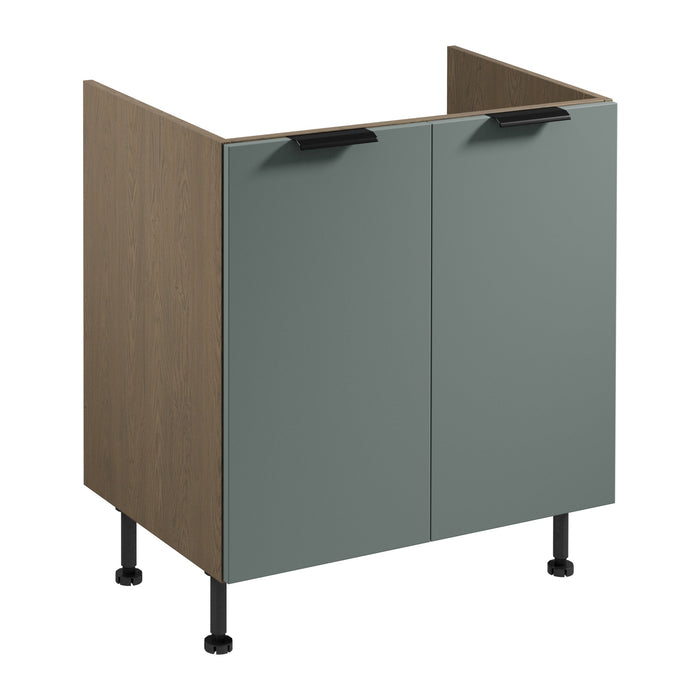 Spülenunterschrank D80Z - Sorento Grün -  Grün/Eiche