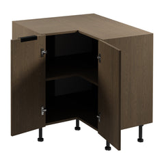 Eckunterschrank D90N - Sorento Dunkle Eiche - Clevere Lösung für schwierige Ecken.