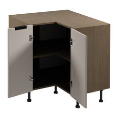 Eckunterschrank D90N - Sorento Beige - Beige/Eiche