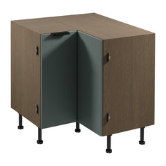 Eckunterschrank D90N - Sorento Grün - Grün/Eiche