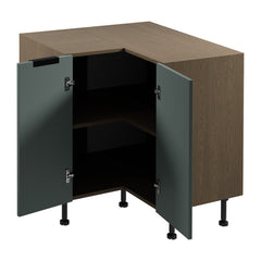Eckunterschrank D90N - Sorento Grün - Grün/Eiche