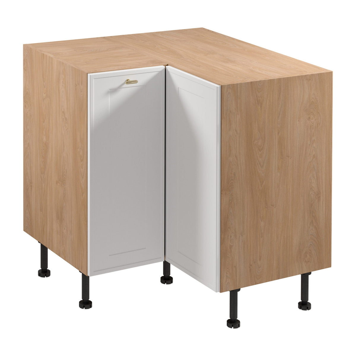 Eckunterschrank D90N -Sorento - Weiß / Sonoma Eiche