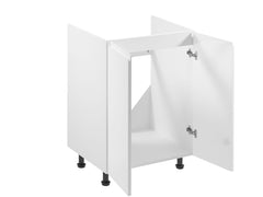 Spülenschrank D60Z - Aspen -  Weiß / Hochglanz