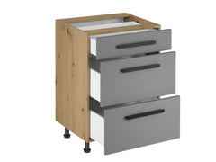Untererschrank D60S3  - Langen -  Beige/Matt