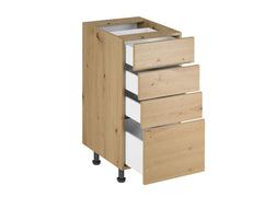 Unterschrank D40S4 - Langen - Grau /Matt