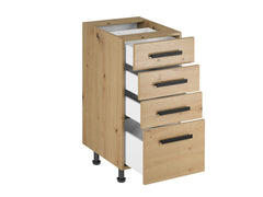 Unterschrank D40S4 - Langen - Grau /Matt