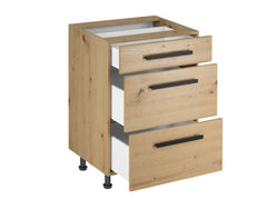 Untererschrank D60S3  - Langen -  Beige/Matt