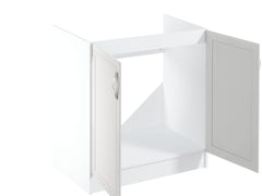 Eleganter Spülenschrank- D80Z - Sycylia Weiß Creme - Funktionalität und Stil für Ihre Küche