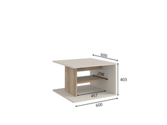 Wohnzimmer-Set LAVORA – 2-teilig mit Wohnwand und Couchtisch – wahlweise mit oder ohne Beleuchtung – Kaschmir Beige / Natural Eiche