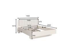 Schlafzimmer-Set LEVARO – 4-teilig mit Kleiderschrank, Bett in 2 Liegeflächen (160×200 oder 180×200 cm), wahlweise mit oder ohne Bettkasten und 2 Nachttischen – Wüstensand