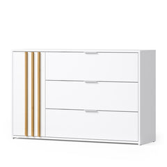 Schlafzimmer-Set FLOVIA – 6-teilig mit Schiebetürenschrank, Bett in 2 Liegeflächen (160×200 oder 180×200 cm), 2 Nachttischen, Schubkasten-Set und Kommode – Alpinweiß