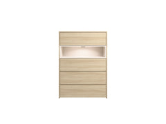 Schlafzimmer-Set VARENO - 5-teilig 160×200 oder 180×200 cm, wahlweise mit oder ohne Bettkasten, Latten– 5-teilig mit Betrost – Barista Eiche / Wüstensand