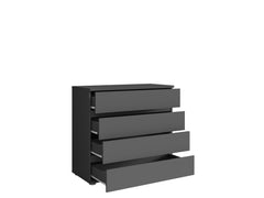 Schlafzimmer-Set FAVERO – 5-teilig mit Schiebetürenschrank, Bett in 3 Liegeflächen (140×200, 160×200 oder 180×200 cm), Kommode und 2 Nachttischen – Grau Graphit