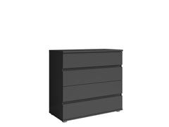 Schlafzimmer-Set FAVERO – 5-teilig mit Schiebetürenschrank, Bett in 3 Liegeflächen (140×200, 160×200 oder 180×200 cm), Kommode und 2 Nachttischen – Grau Graphit