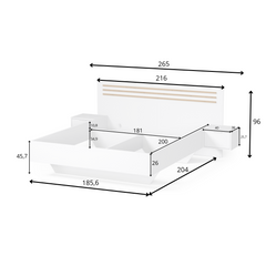 Schlafzimmer-Set FLOVIA – 6-teilig mit Schiebetürenschrank, Bett in 2 Liegeflächen (160×200 oder 180×200 cm), 2 Nachttischen, Schubkasten-Set und Kommode – Alpinweiß