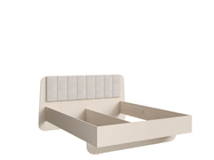 Schlafzimmer-Set LEVARO – 4-teilig mit Kleiderschrank, Bett in 2 Liegeflächen (160×200 oder 180×200 cm), wahlweise mit oder ohne Bettkasten und 2 Nachttischen – Wüstensand