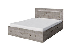 Schlafzimmer-Set TORVAN – 5-teilig mit Schiebetürenschrank, Bett in 2 Liegeflächen (160×200 oder 180×200 cm), Lattenrost, Kommode und 2 Nachttischen – Wellington Eiche / Portland Eiche