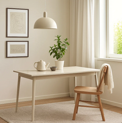 Esszimmer-Set ROSVIA – 4-teilig mit Vitrine, 2 Sideboards und Esstisch 180 cm – Vitrine wahlweise mit oder ohne Beleuchtung – Wüstensand