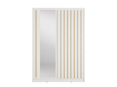Kleiderschrank ALUNA 10 – mit Kleiderstange & Regalen (155×215×62 cm)