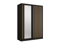 Kleiderschrank ALUNA 10 – mit Kleiderstange & Regalen (155×215×62 cm)