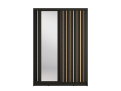 Kleiderschrank ALUNA 10 – mit Kleiderstange & Regalen (155×215×62 cm)