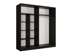 Kleiderschrank ALUNA 11 – mit Spiegel, Regalen & Kleiderstange (205×215×62 cm)