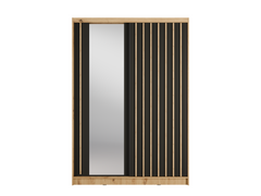 Kleiderschrank ALUNA 10 – mit Kleiderstange & Regalen (155×215×62 cm)