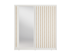 Kleiderschrank ALUNA 11 – mit Spiegel, Regalen & Kleiderstange (205×215×62 cm)