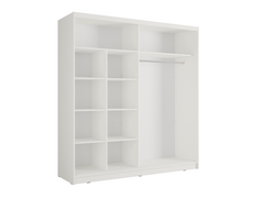 Kleiderschrank ALUNA 11 – mit Spiegel, Regalen & Kleiderstange (205×215×62 cm)