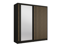 Kleiderschrank ALUNA 11 – mit Spiegel, Regalen & Kleiderstange (205×215×62 cm)